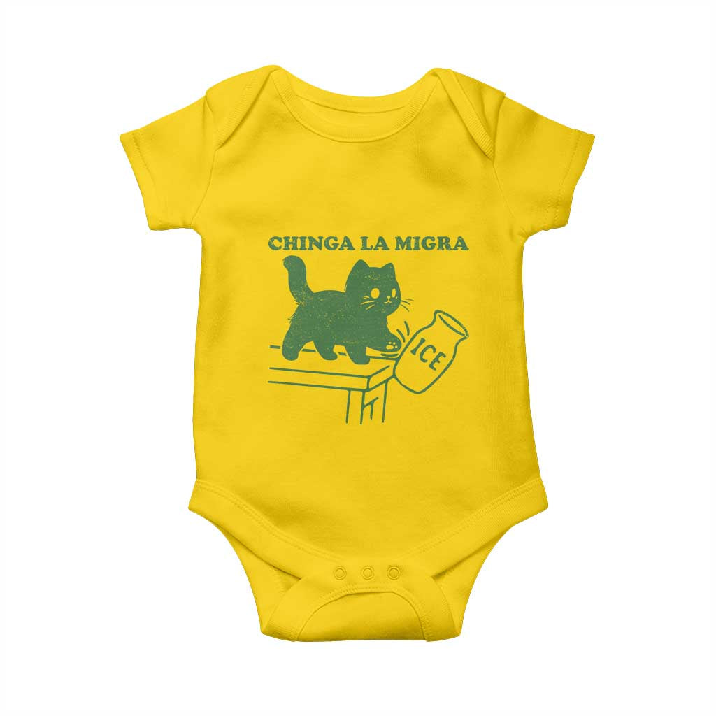 Chinga la Migra Baby Onesie Funny Subtle FDT Cat Meme TS10 Daisy Print Your Wear