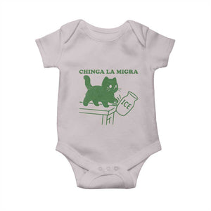 Chinga la Migra Baby Onesie Funny Subtle FDT Cat Meme TS10 Ice Gray Print Your Wear