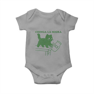 Chinga la Migra Baby Onesie Funny Subtle FDT Cat Meme TS10 Sport Gray Print Your Wear