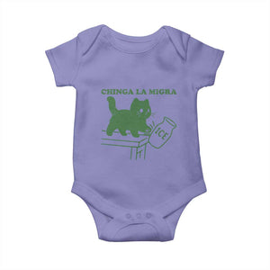 Chinga la Migra Baby Onesie Funny Subtle FDT Cat Meme TS10 Violet Print Your Wear