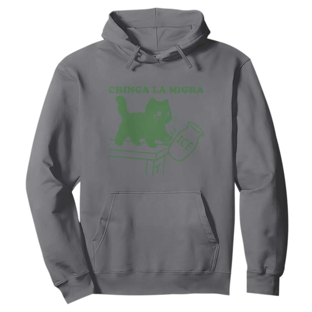 Chinga la Migra Hoodie Funny Subtle FDT Cat Meme TS10 Charcoal Print Your Wear