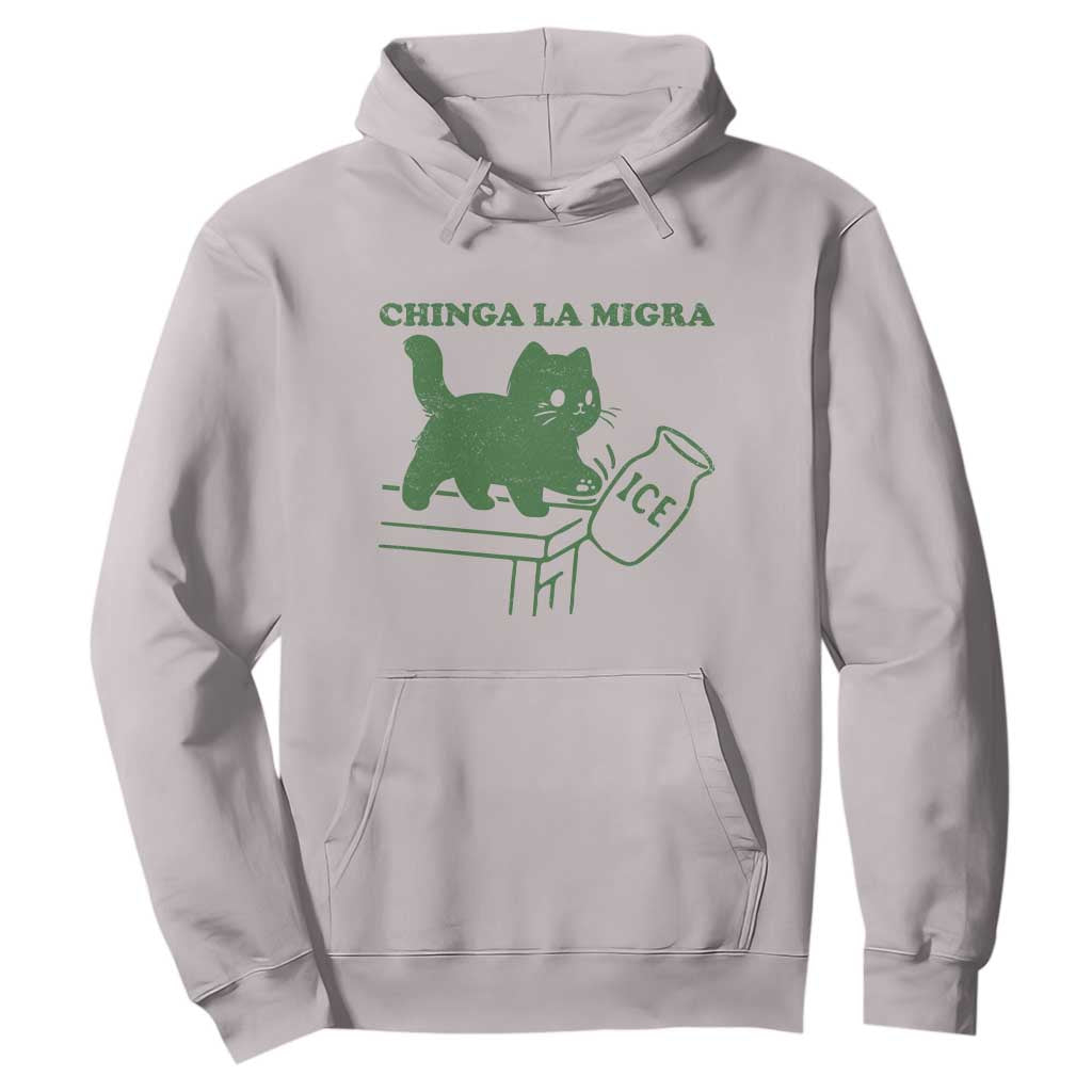 Chinga la Migra Hoodie Funny Subtle FDT Cat Meme TS10 Ice Gray Print Your Wear