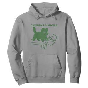 Chinga la Migra Hoodie Funny Subtle FDT Cat Meme TS10 Sport Gray Print Your Wear