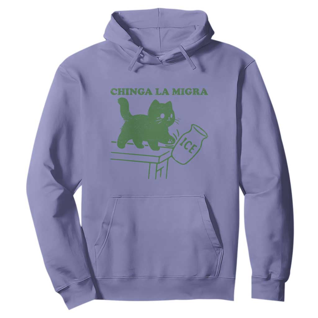 Chinga la Migra Hoodie Funny Subtle FDT Cat Meme TS10 Violet Print Your Wear
