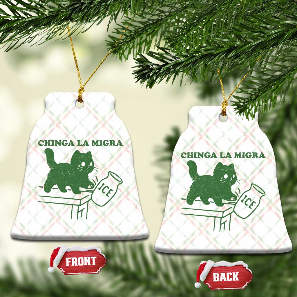 Chinga la Migra Ceramic Ornament Funny Subtle FDT Cat Meme TS10 Print Your Wear