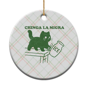 Chinga la Migra Ceramic Ornament Funny Subtle FDT Cat Meme TS10 1pc Christmas Plaid Print Your Wear