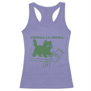 Chinga la Migra Racerback Tank Top Funny Subtle FDT Cat Meme TS10 Violet Print Your Wear