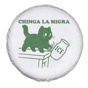Chinga la Migra Spare Tire Cover Funny Subtle FDT Cat Meme TS10 Print Your Wear
