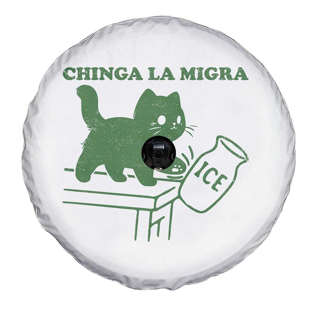 Chinga la Migra Spare Tire Cover Funny Subtle FDT Cat Meme TS10 Print Your Wear