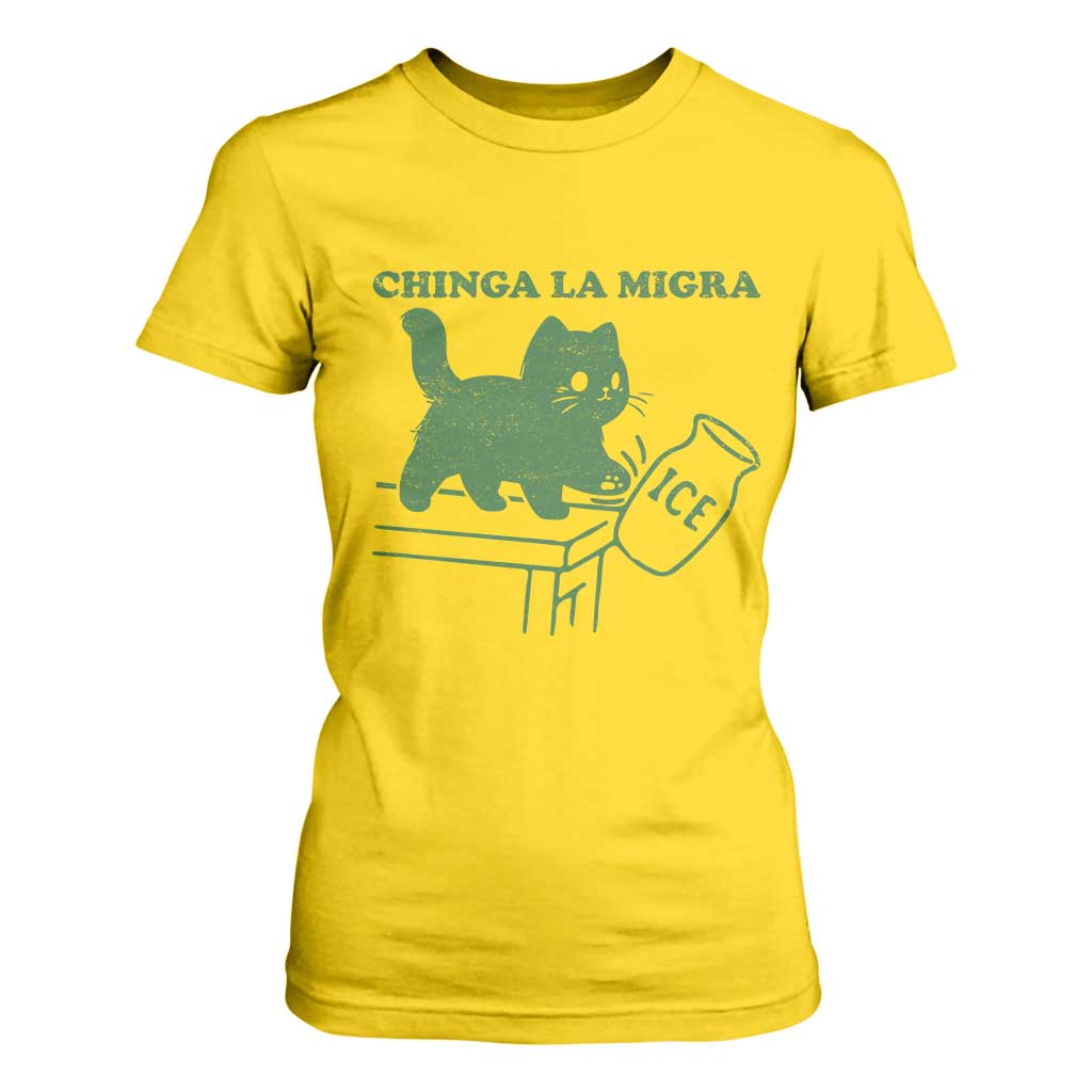 Chinga la Migra T Shirt For Women Funny Subtle FDT Cat Meme TS10 Daisy Print Your Wear