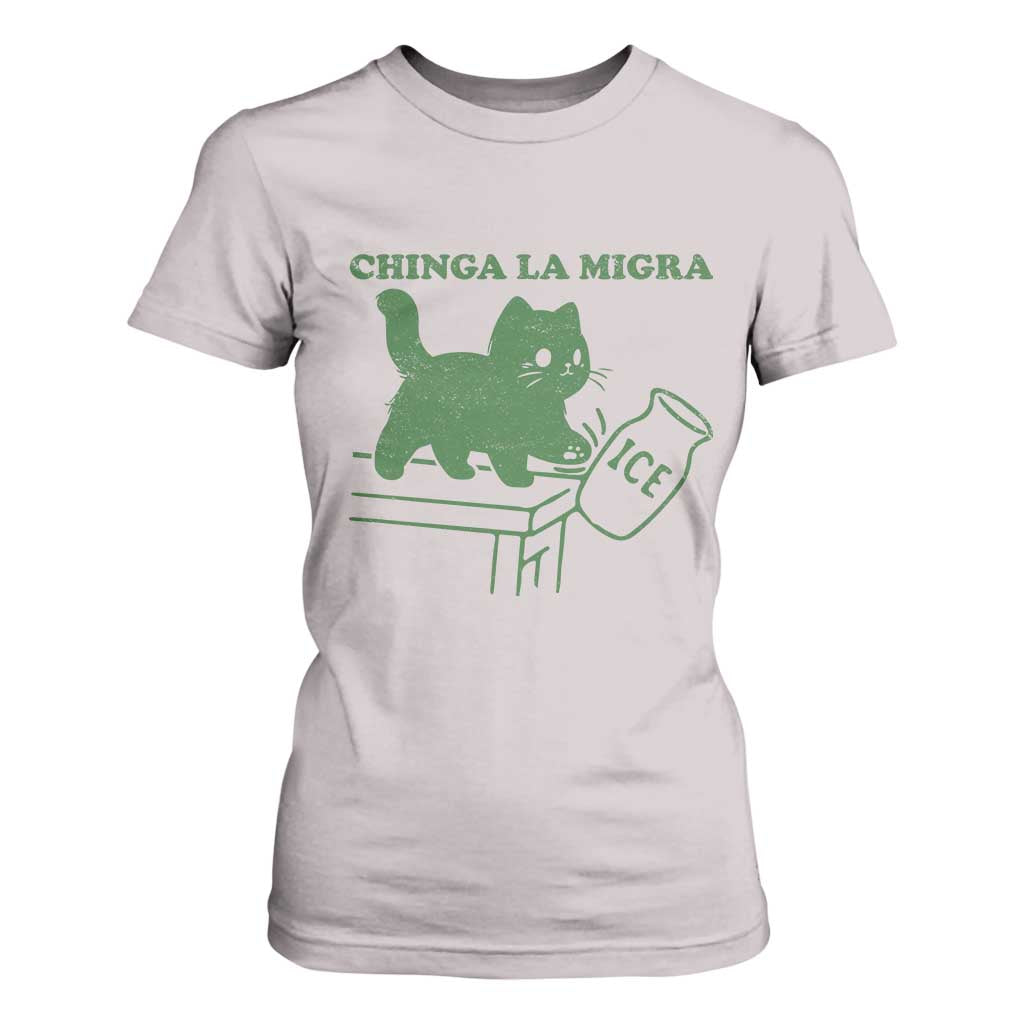 Chinga la Migra T Shirt For Women Funny Subtle FDT Cat Meme TS10 Ice Gray Print Your Wear