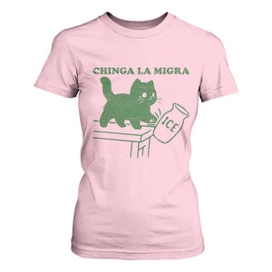 Chinga la Migra T Shirt For Women Funny Subtle FDT Cat Meme TS10 Light Pink Print Your Wear