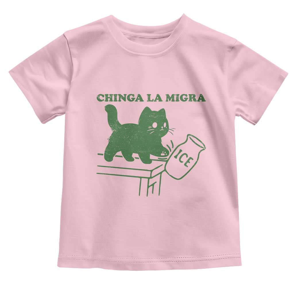 Chinga la Migra Toddler T Shirt Funny Subtle FDT Cat Meme TS10 Light Pink Print Your Wear
