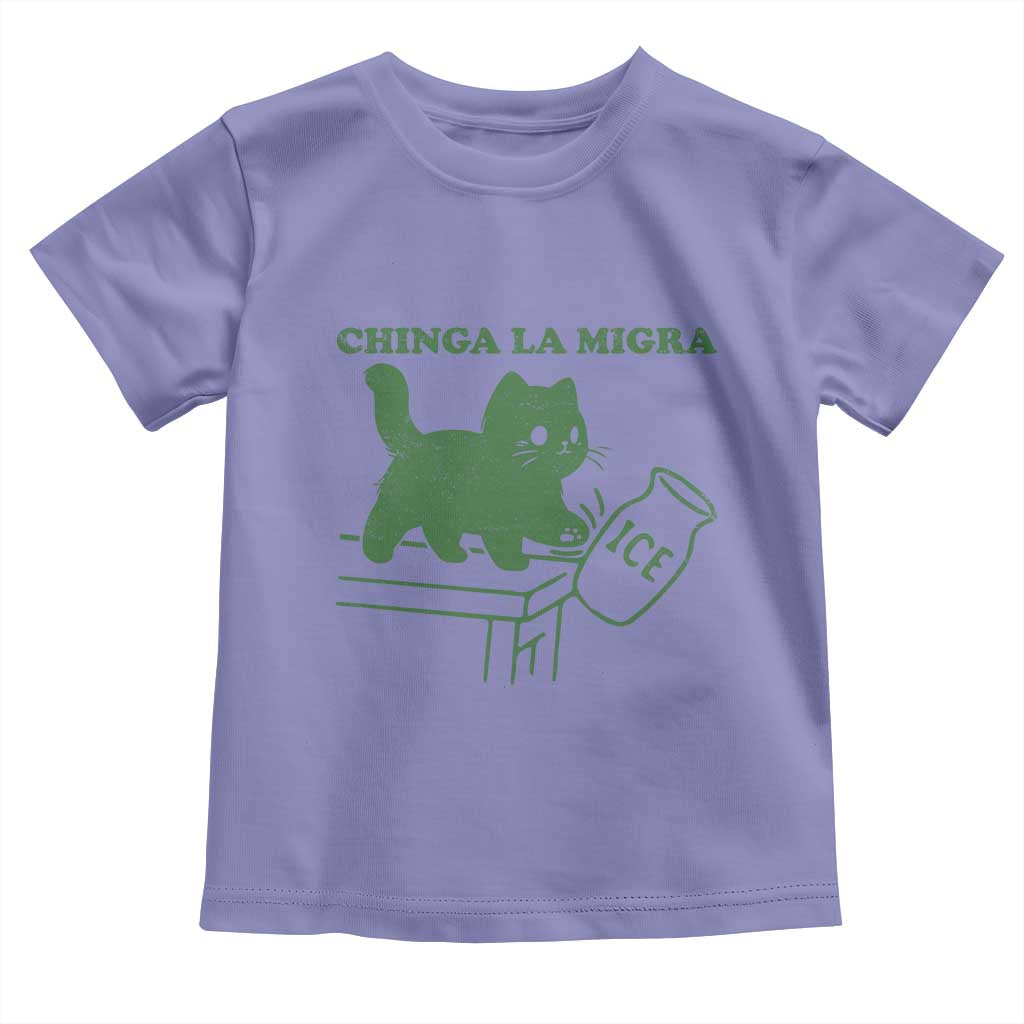 Chinga la Migra Toddler T Shirt Funny Subtle FDT Cat Meme TS10 Violet Print Your Wear