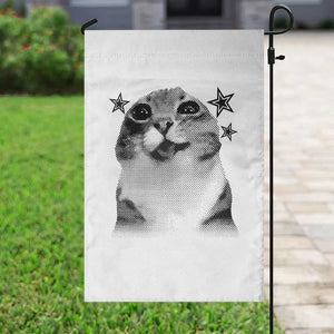 Funny Y2k Cat Meme Garden Flag Vintage Retro Silly Cats Cats lover Gift TS10 Print Your Wear