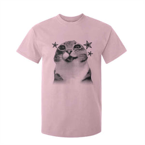 Funny Y2k Cat Meme T Shirt For Kid Vintage Retro Silly Cats Cats lover Gift TS10 Light Pink Print Your Wear