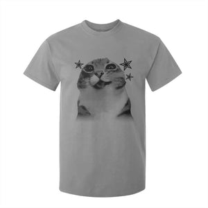 Funny Y2k Cat Meme T Shirt For Kid Vintage Retro Silly Cats Cats lover Gift TS10 Sport Gray Print Your Wear