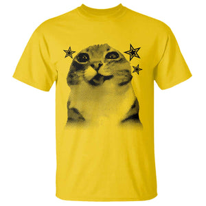 Funny Y2k Cat Meme T Shirt Vintage Retro Silly Cats Cats lover Gift TS10 Daisy Print Your Wear