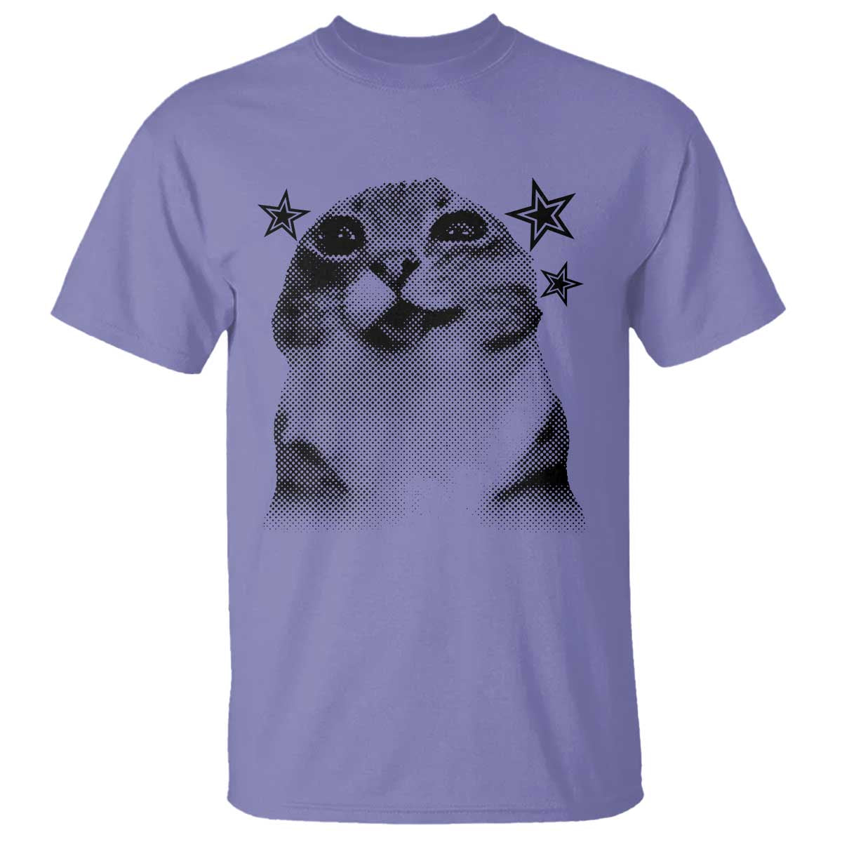 Funny Y2k Cat Meme T Shirt Vintage Retro Silly Cats Cats lover Gift TS10 Violet Print Your Wear