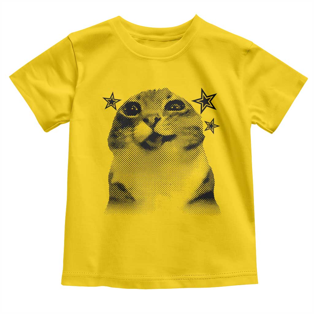 Funny Y2k Cat Meme Toddler T Shirt Vintage Retro Silly Cats Cats lover Gift TS10 Daisy Print Your Wear