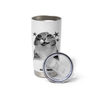 Funny Y2k Cat Meme Tumbler Cup Vintage Retro Silly Cats Cats lover Gift TS10 Print Your Wear