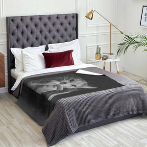 Smoking Cat Y2K Throw Blanket Vintage Grunge Cat Edgy Retro 90s Streetwear TS10 Print Your Wear