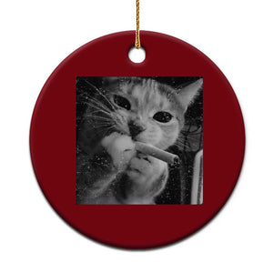 Smoking Cat Y2K Ceramic Ornament Vintage Grunge Cat Edgy Retro 90s Streetwear TS10 1pc Red Print Your Wear