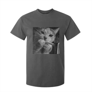 Smoking Cat Y2K T Shirt For Kid Vintage Grunge Cat Edgy Retro 90s Streetwear TS10 Dark Heather Print Your Wear