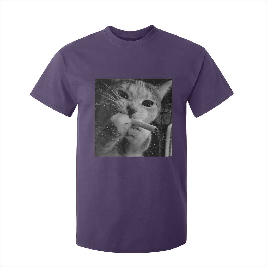 Smoking Cat Y2K T Shirt For Kid Vintage Grunge Cat Edgy Retro 90s Streetwear TS10 Purple Print Your Wear