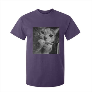 Smoking Cat Y2K T Shirt For Kid Vintage Grunge Cat Edgy Retro 90s Streetwear TS10 Purple Print Your Wear