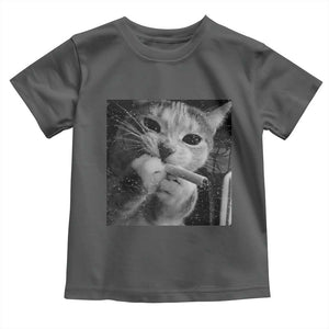 Smoking Cat Y2K Toddler T Shirt Vintage Grunge Cat Edgy Retro 90s Streetwear TS10 Dark Heather Print Your Wear