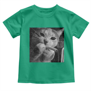 Smoking Cat Y2K Toddler T Shirt Vintage Grunge Cat Edgy Retro 90s Streetwear TS10 Irish Green Print Your Wear