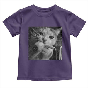Smoking Cat Y2K Toddler T Shirt Vintage Grunge Cat Edgy Retro 90s Streetwear TS10 Purple Print Your Wear