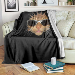 Funny Y2k Retro Cat Meme Throw Blanket Vintage Cat Edgy Retro 90s Streetwear TS10 Print Your Wear