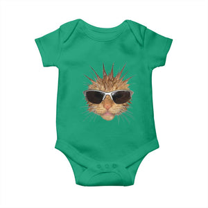 Funny Y2k Retro Cat Meme Baby Onesie Vintage Cat Edgy Retro 90s Streetwear TS10 Irish Green Print Your Wear