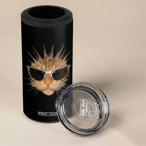Funny Y2k Retro Cat Meme 4 in 1 Can Cooler Tumbler Vintage Cat Edgy Retro 90s Streetwear TS10 Print Your Wear