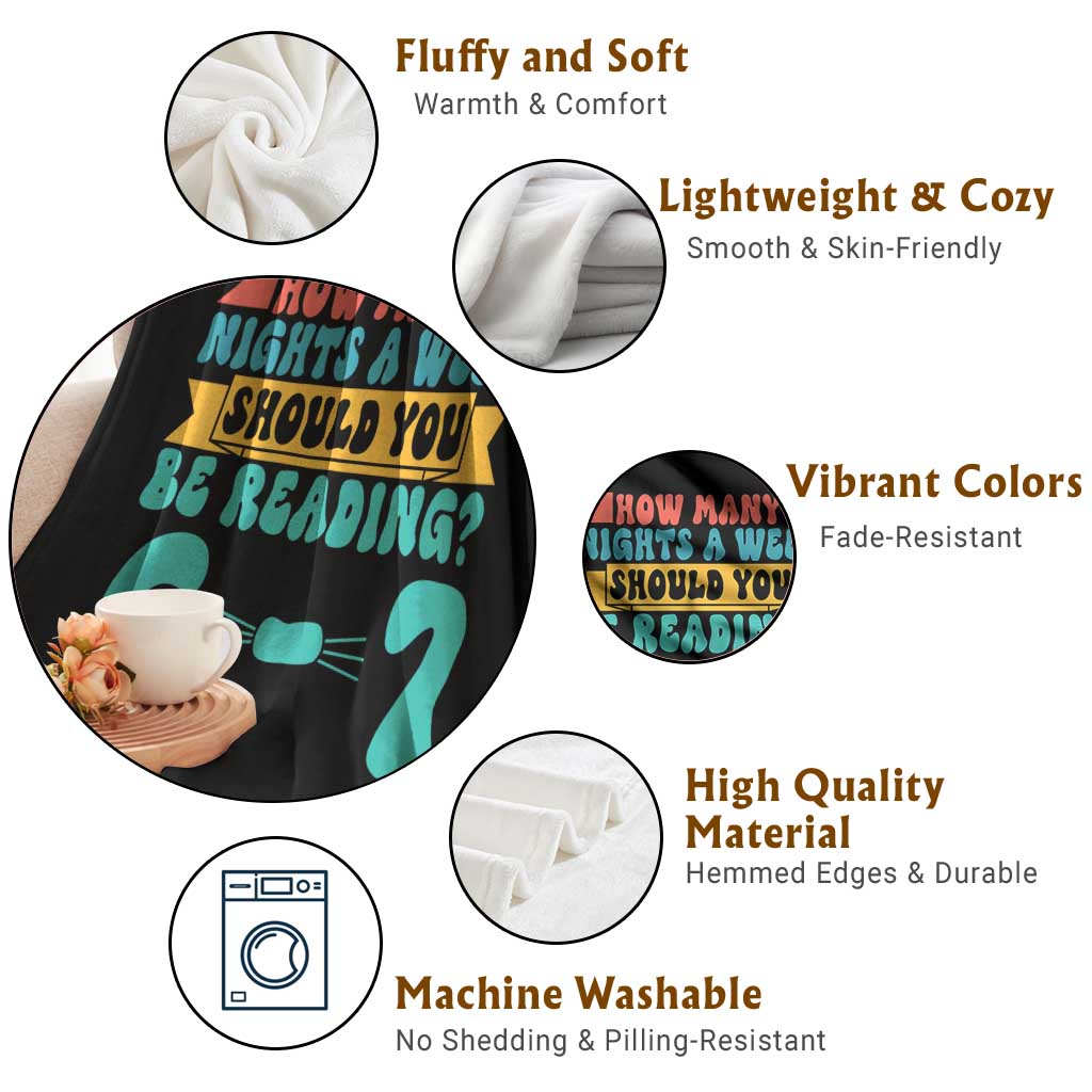 Funny 67 Six Seven Teacher Throw Blanket How Many Nights A Week Should You Be Reading 6 7 TS10 Print Your Wear