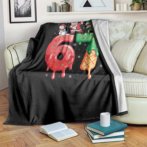 67 Six Seven Christmas Throw Blanket Funny Dabbing Santa Elf Friends 6 7 Meme Gen Alpha Slang TS10 Print Your Wear
