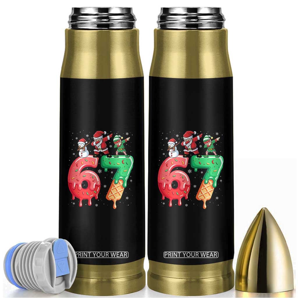 67 Six Seven Christmas Bullet Tumbler Funny Dabbing Santa Elf Friends 6 7 Meme Gen Alpha Slang TS10 Black Print Your Wear