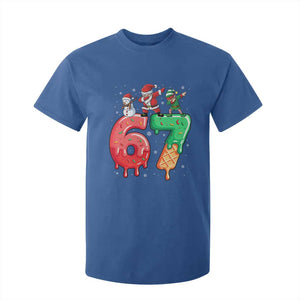 67 Six Seven Christmas T Shirt For Kid Funny Dabbing Santa Elf Friends 6 7 Meme Gen Alpha Slang TS10 Royal Blue Print Your Wear