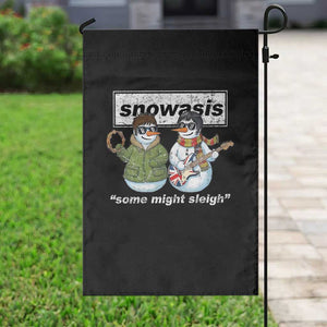 Snowasis Some Might Sleigh Christmas Garden Flag Funny Music Lovers Snowman Singers Band TS10 Print Your Wear