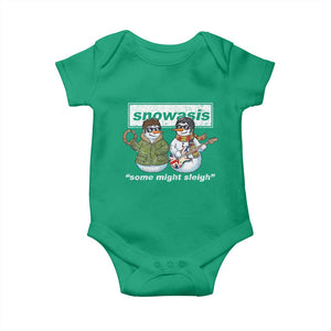 Snowasis Some Might Sleigh Christmas Baby Onesie Funny Music Lovers Snowman Singers Band TS10 Irish Green Print Your Wear