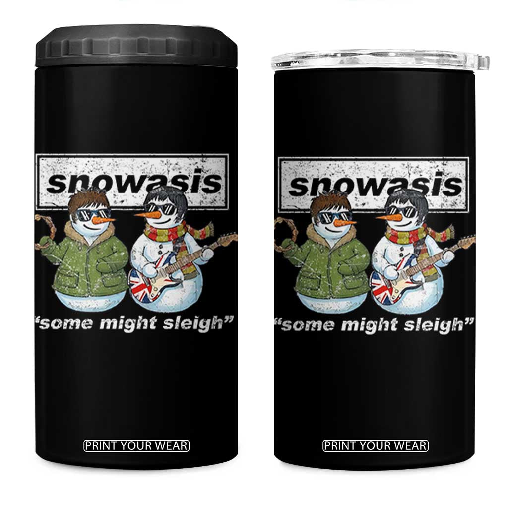 Snowasis Some Might Sleigh Christmas 4 in 1 Can Cooler Tumbler Funny Music Lovers Snowman Singers Band TS10 One Size: 16 oz Black Print Your Wear