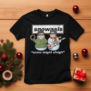 Snowasis Some Might Sleigh Christmas T Shirt Funny Music Lovers Snowman Singers Band TS10 Black Print Your Wear