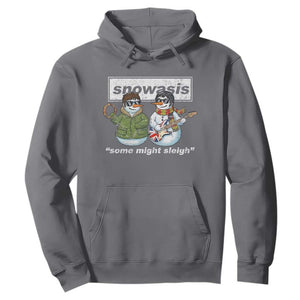 Snowasis Some Might Sleigh Christmas Hoodie Funny Music Lovers Snowman Singers Band TS10 Charcoal Print Your Wear