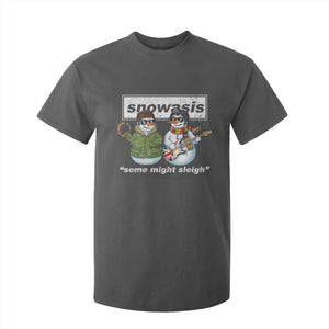 Snowasis Some Might Sleigh Christmas T Shirt For Kid Funny Music Lovers Snowman Singers Band TS10 Dark Heather Print Your Wear