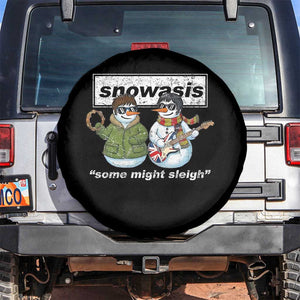 Snowasis Some Might Sleigh Christmas Spare Tire Cover Funny Music Lovers Snowman Singers Band TS10 No hole Black Print Your Wear