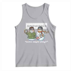 Snowasis Some Might Sleigh Christmas Tank Top Funny Music Lovers Snowman Singers Band TS10 Athletic Heather Print Your Wear