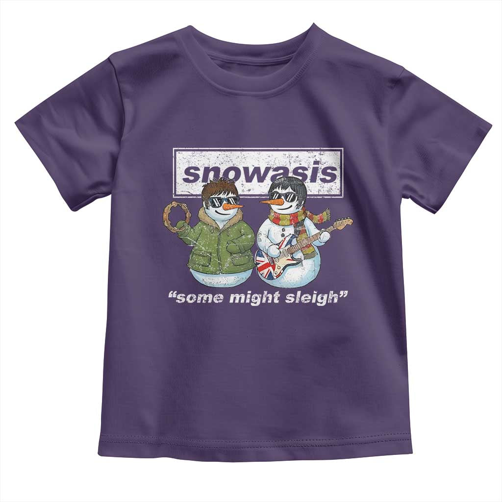 Snowasis Some Might Sleigh Christmas Toddler T Shirt Funny Music Lovers Snowman Singers Band TS10 Purple Print Your Wear