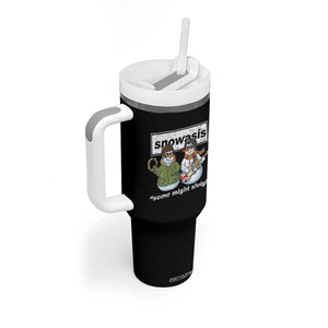 Snowasis Some Might Sleigh Christmas Tumbler With Handle Funny Music Lovers Snowman Singers Band TS10 Print Your Wear